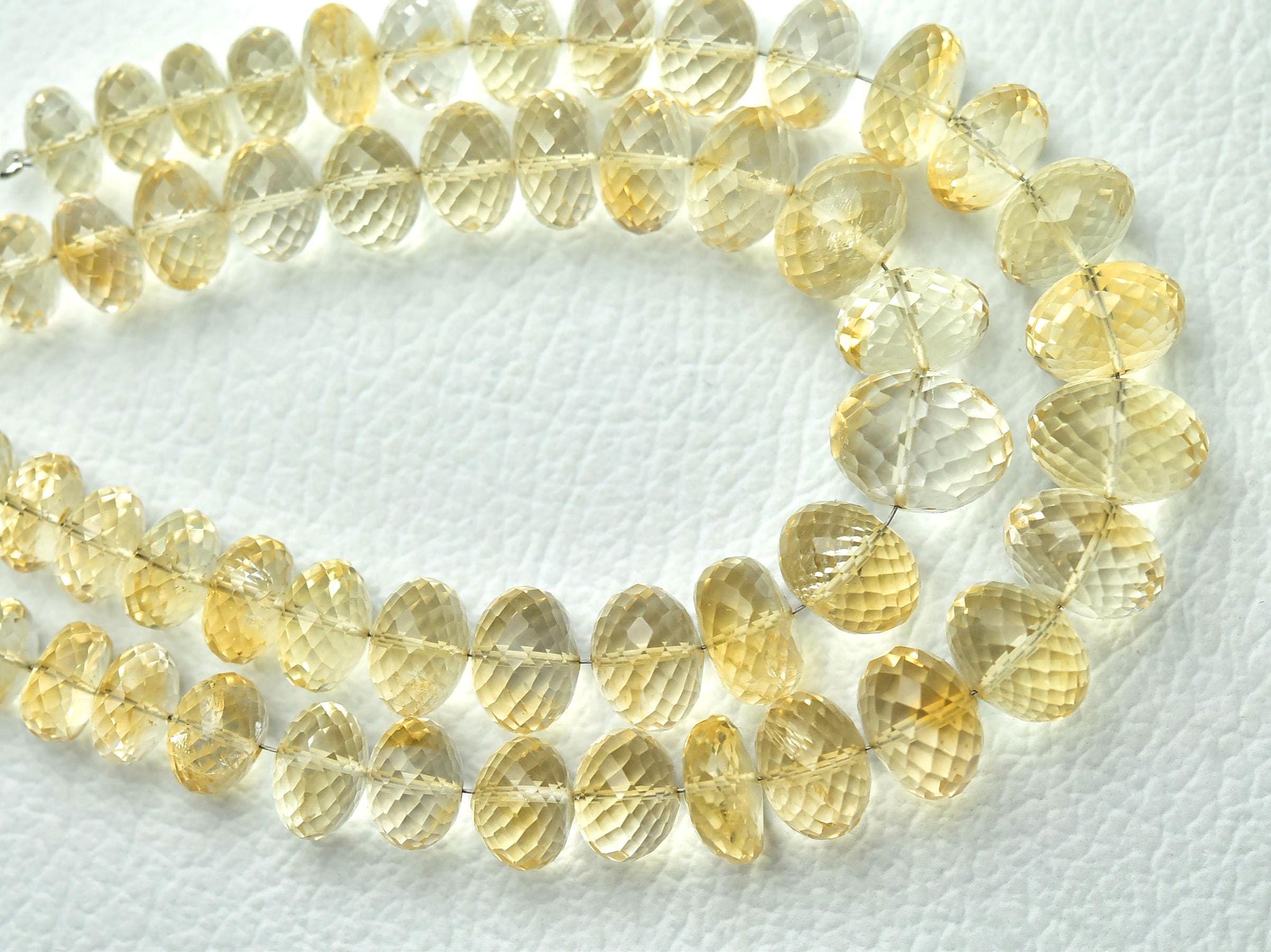 Aaa Citrine Rondelle Beads: Faceted Gemstone Necklace Strand (8 Inch)
