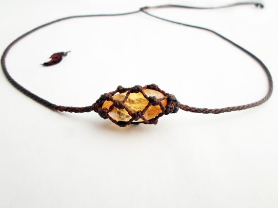 Citrine Choker - November Birthstone Necklace