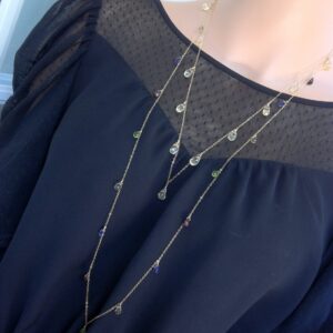 Long Citrine 14k Gold Fill Necklace: Dainty Teardrop Gemstone Jewelry