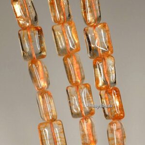 10x8mm Citrine Quartz Gemstone Rectangle Loose Beads 7.5 Inch Half Strand Lot 1,2,6 And 12 (90191304-b16-527)