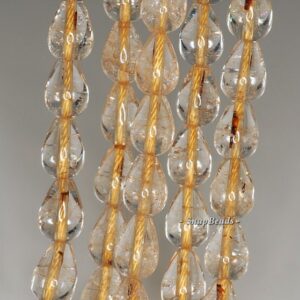 12x8mm Citrine Quartz Gemstone Teardrop Loose Beads 7.5 Inch Half Strand Lot 1,2,6 And 12 (90144065-b17-530)