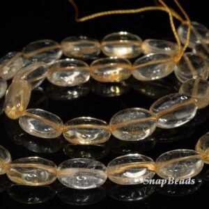 14x10mm Citrine Quartz Gemstone Oval Loose Beads 7.5 Inch Half Strand (90191252-b23-541)