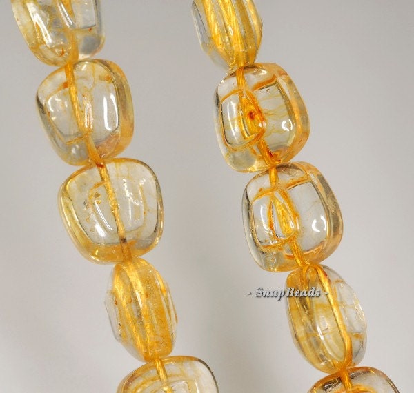 16mm Citrine Quartz Gemstone Grade B Trapezium Loose Beads 7.5 Inch Half Strand (90191245-b23-541)