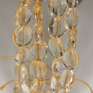 16x13mm Citrine Quartz Gemstone Oval Loose Beads 7.5 Inch Half Strand (90191246-b23-541)
