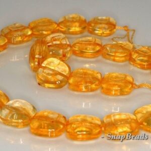 16x16mm Citrine Quartz Gemstone Loose Beads 7 Inch Half Strand (90191314-b15-525)