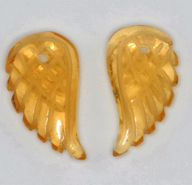 19x10mm Citrine Gemstone Carved Angel Wing Beads Bulk Lot 2,6,12,24,48 (90187172-001) 19x10mm Citrine Gemstone Carved Angel Wing Beads Bulk Lot 2,6,12,24,48 (90187172-001)