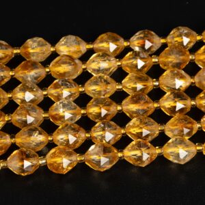 8mm Yellow Citrine Beads Grade Aa Genuine Natural Gemstone Drum Barrel Rice Bead Loose Beads 15"/7.5" Bulk Lot Options