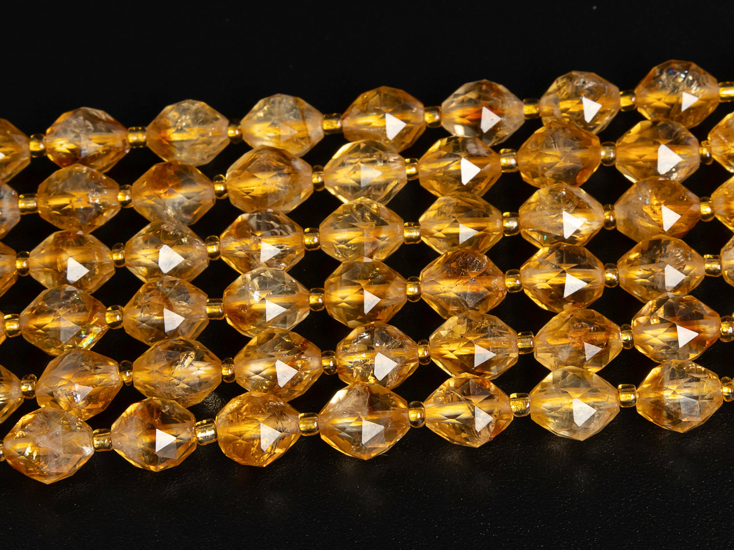 8mm Yellow Citrine Beads Grade Aa Genuine Natural Gemstone Drum Barrel Rice Bead Loose Beads 15"/7.5" Bulk Lot Options