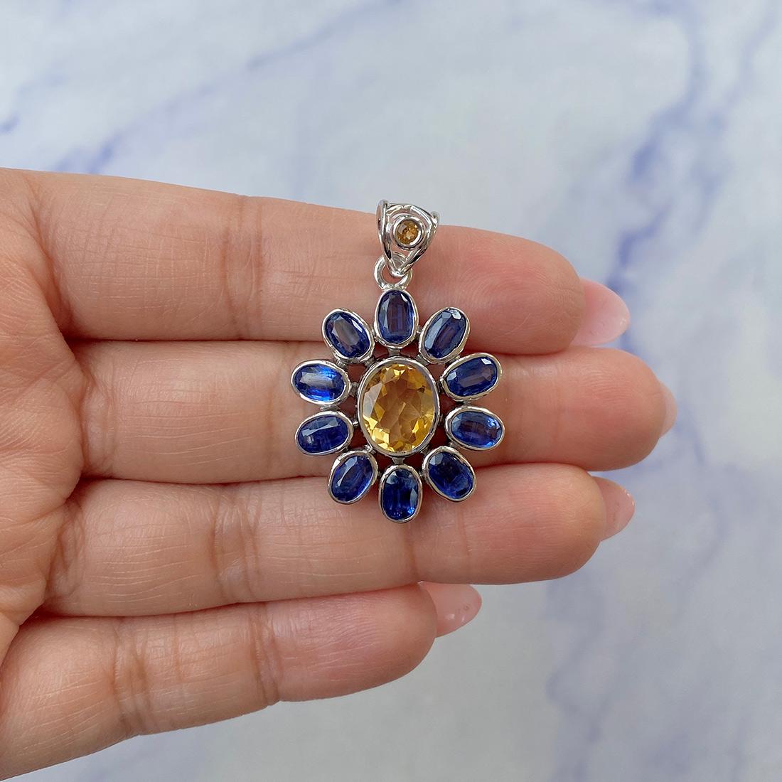 Citrine Pendant / 925 Sterling Silver Pendant / Healing Gemstone / Gift For Her / Citrine Jewelry / Oval Cut / Dainty Pendant Cit-ccp-41.