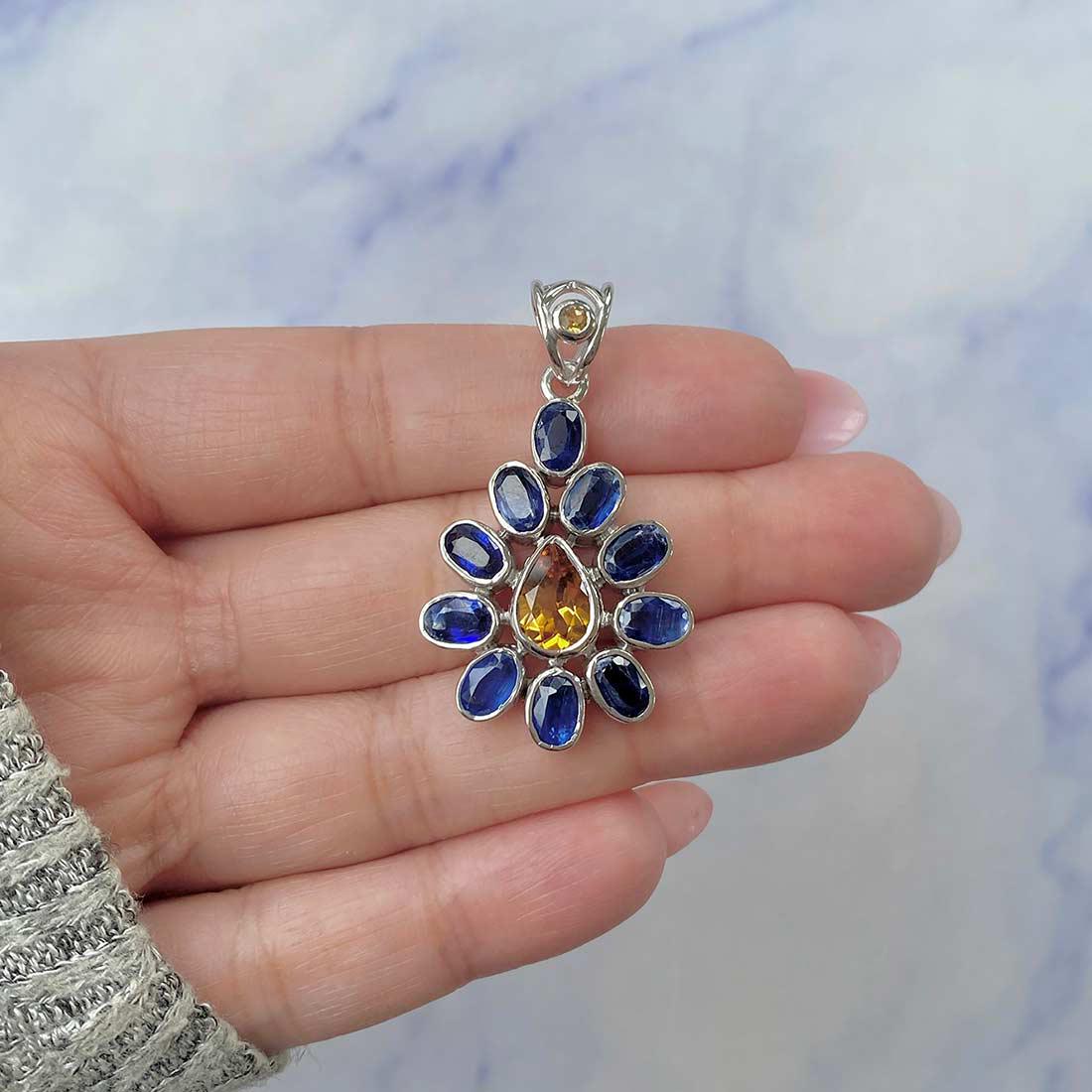 Citrine Pendant / 925 Sterling Silver Pendant / Healing Gemstone / Gift For Her / Citrine Jewelry / Pear Cut / Dainty Pendant Cit-ccp-27.