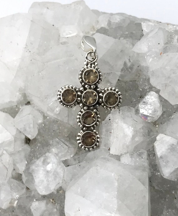 Petite Citrine Cross Pendant Petite Citrine Cross Pendant