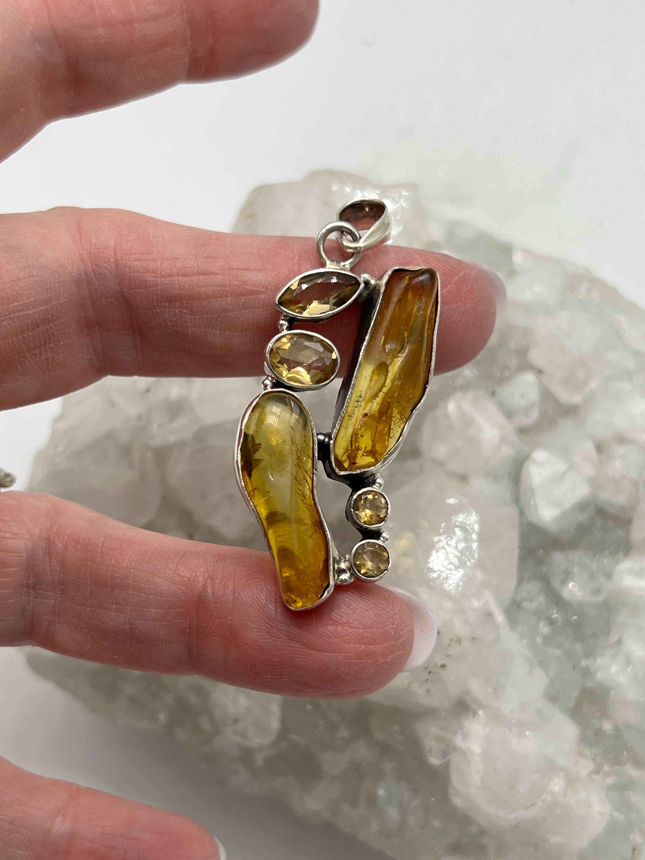 Resin And Citrine Pendant