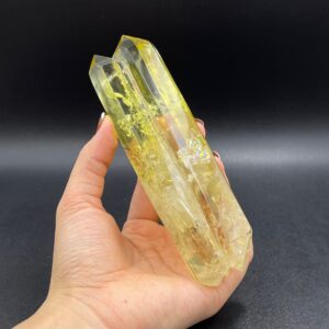 6.15" Extra Large Citrine Tower Point Rainbow Yellow Citrine Quartz Crystal Tower Point Wand Meditation Healing Reiki Energy Crystal OB-H24