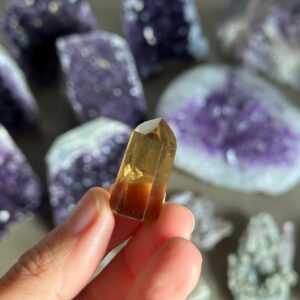Aaa Natural Citrine Tower From Brazil , Mini