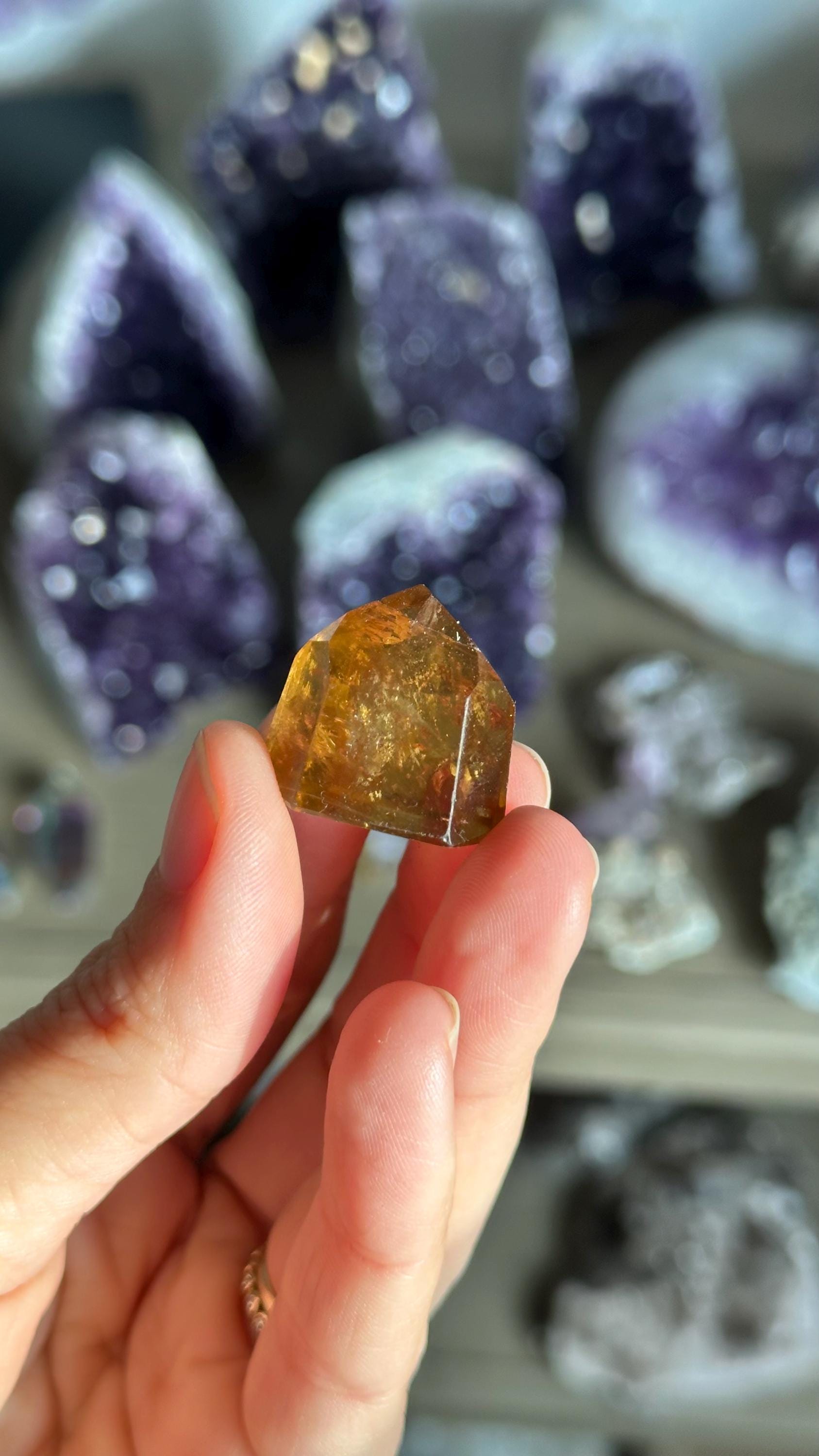 Aaa Natural Citrine Tower From Brazil , Mini