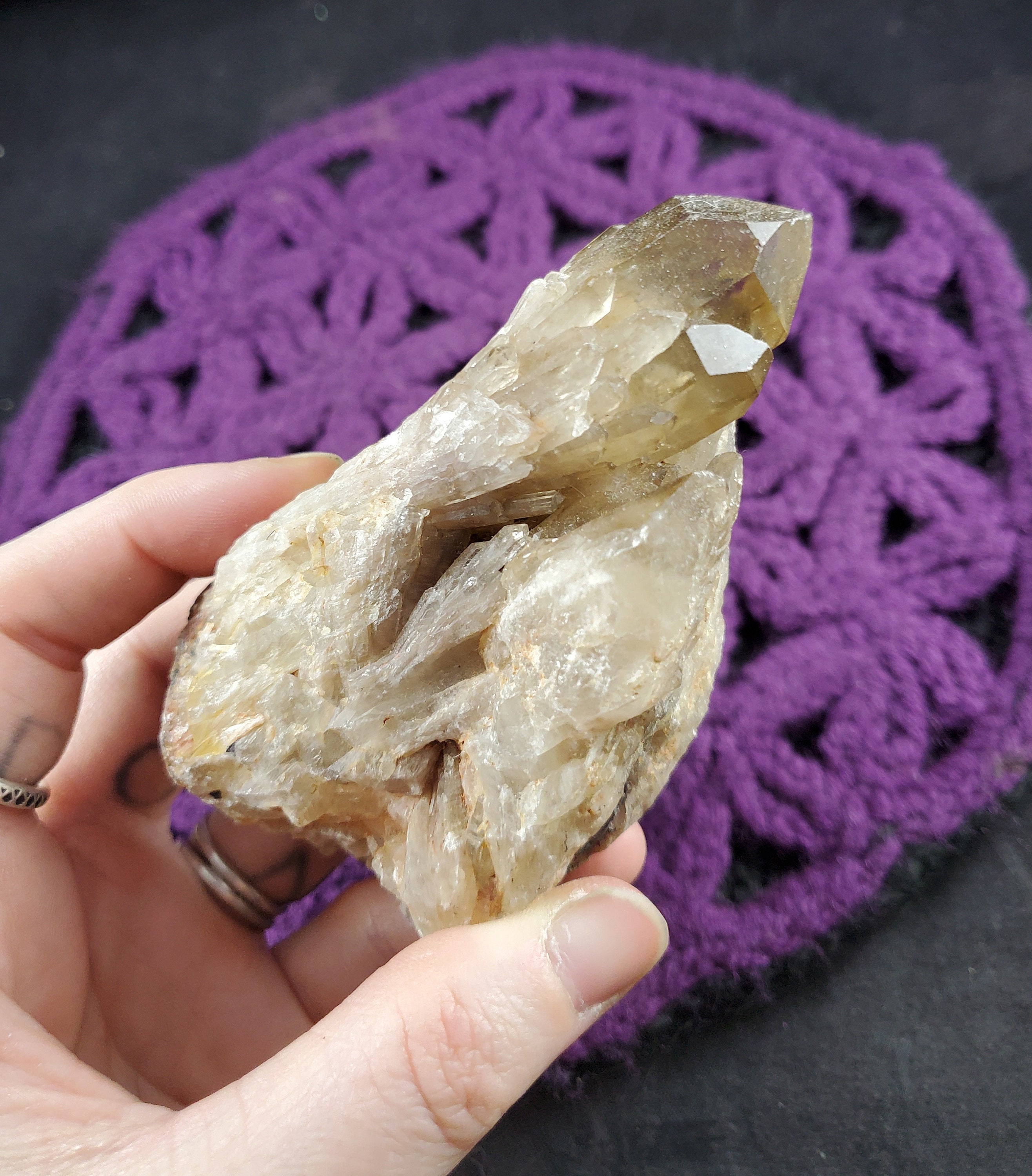 Congo Citrine Point Large Crystal Cluster Lwena Kundalini Citrine Quartz Stones Terminated Yellow Untreated Unheated
