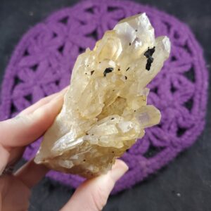 Congo Citrine Point Cluster Crystal Lwena Kundalini Citrine Quartz Stones terminated yellow untreated unheated