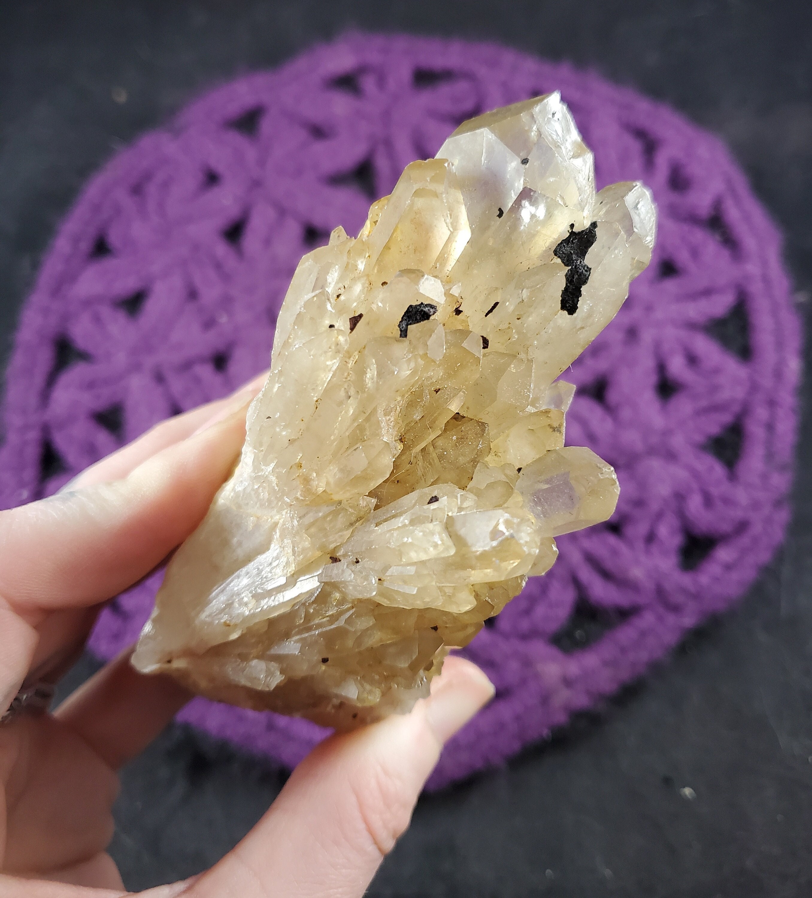 Congo Citrine Point Cluster Crystal Lwena Kundalini Citrine Quartz Stones Terminated Yellow Untreated Unheated