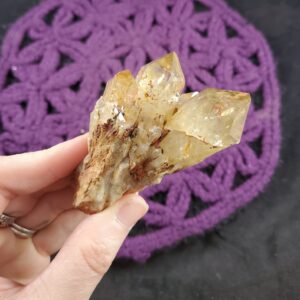 Congo Citrine Point Cluster Large Crystal Lwena Kundalini Citrine Quartz Stones terminated yellow untreated unheated