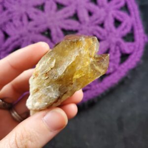 Congo Citrine Point Cluster Crystal Lwena Kundalini Citrine Quartz Stones terminated yellow untreated unheated