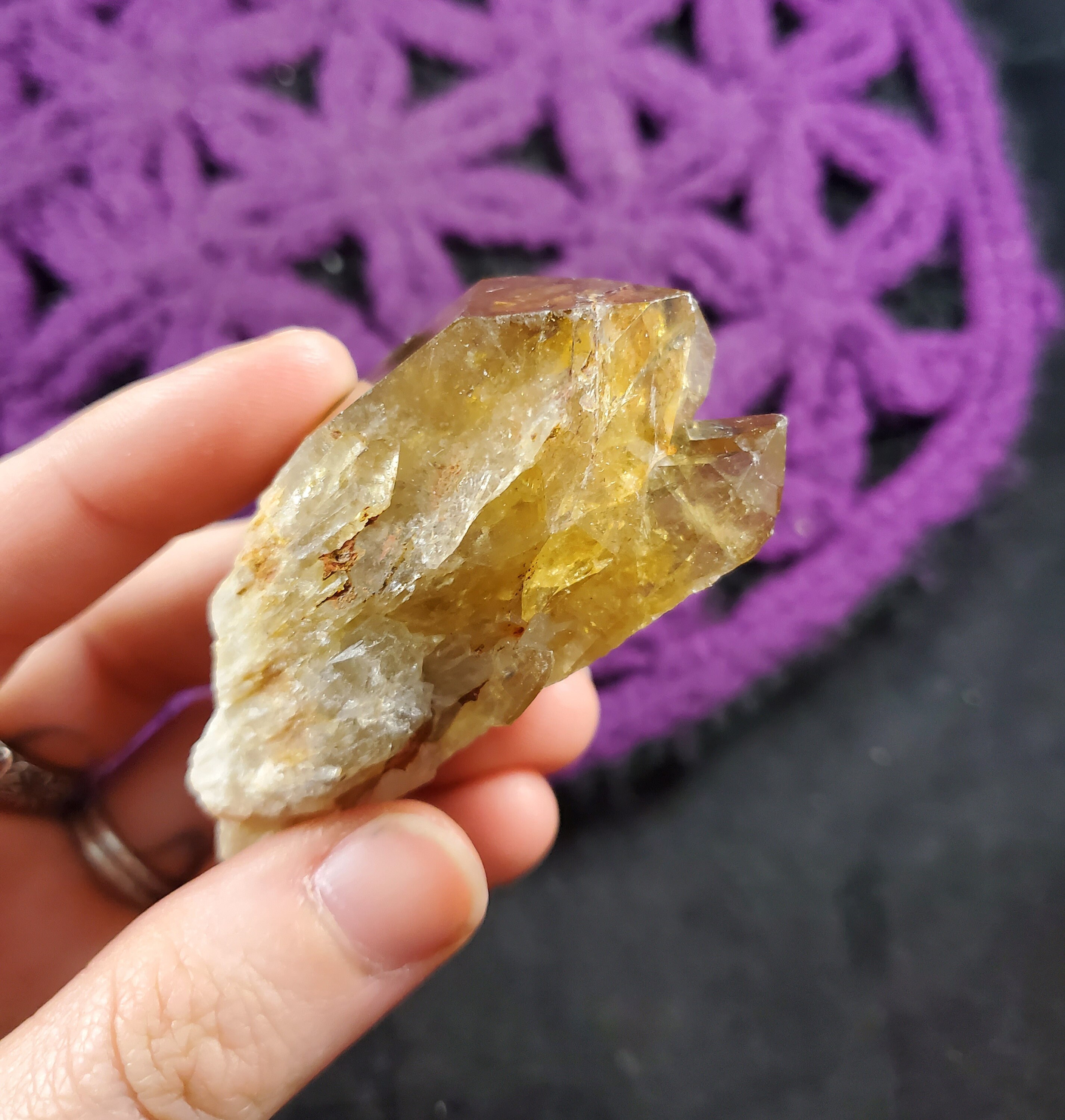 Congo Citrine Point Cluster Crystal Lwena Kundalini Citrine Quartz Stones Terminated Yellow Untreated Unheated