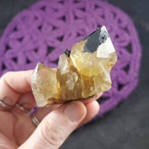 Congo Citrine Point Small Cluster Crystal Lwena Kundalini Citrine Quartz Stones terminated yellow untreated unheated