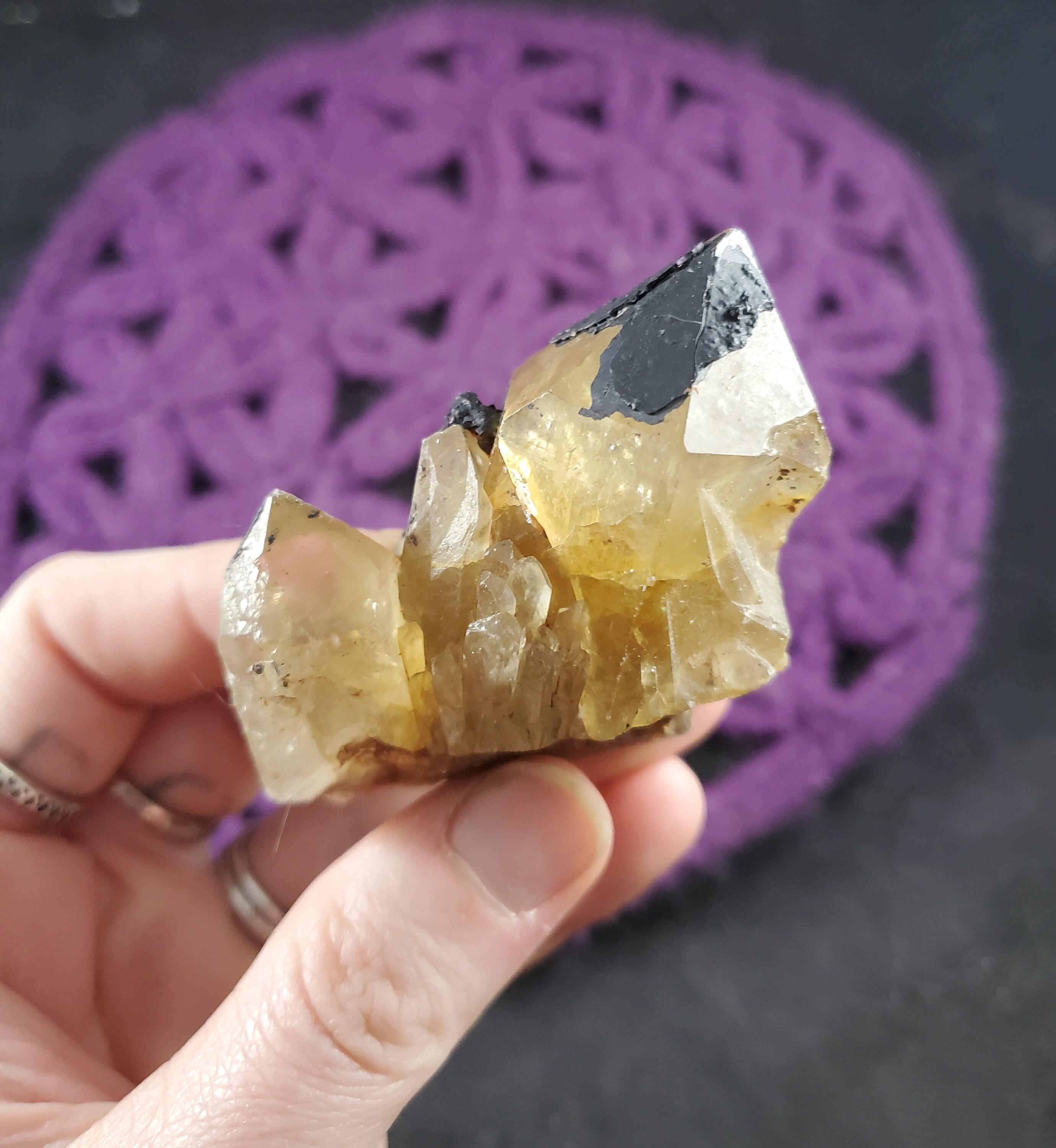 Congo Citrine Point Small Cluster Crystal Lwena Kundalini Citrine Quartz Stones Terminated Yellow Untreated Unheated