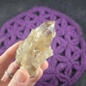 Congo Citrine Point Crystal Lwena Kundalini Citrine Cluster Quartz terminated light yellow untreated unheated