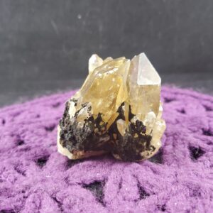 Congo Citrine Point Cluster Crystal Lwena Kundalini Citrine Quartz Stones terminated yellow untreated unheated
