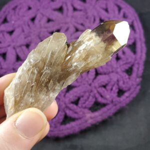 Congo Citrine Point Crystal Lwena Kundalini Citrine Quartz Stones terminated yellow untreated unheated