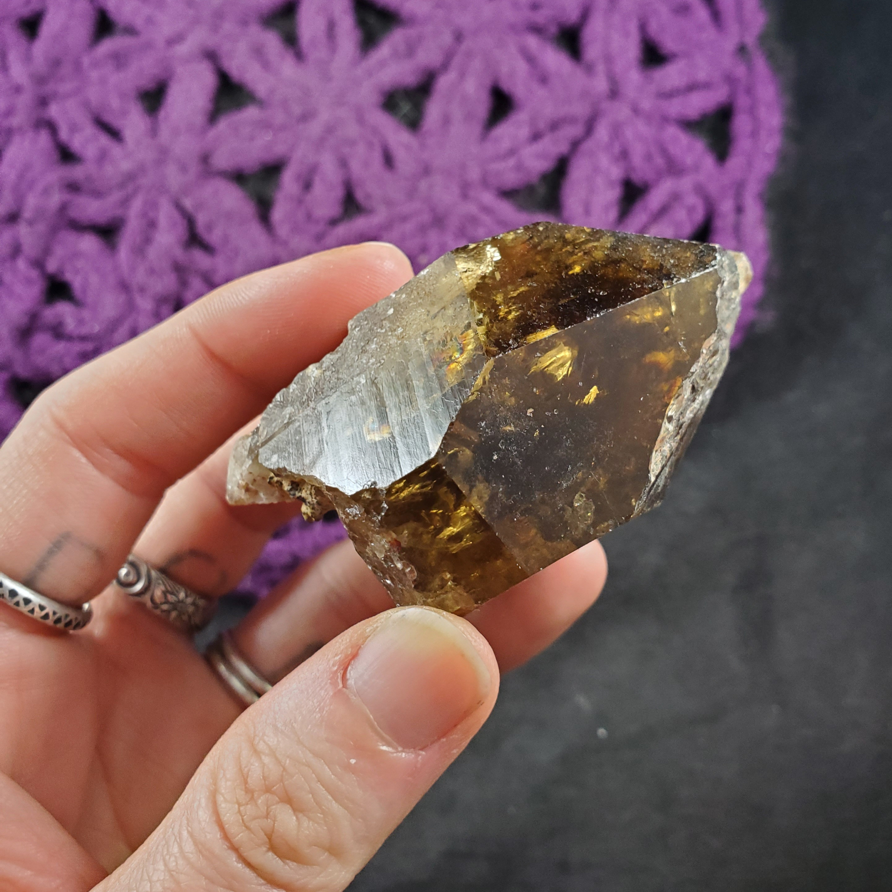 Congo Citrine Point Large Crystal Lwena Kundalini Smoky Citrine Quartz Stones Terminated Yellow Untreated Unheated