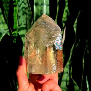 Citrine crystal tower w/ rainbows - AAA grade - for manifesting prosperity and abundance of ALL kinds - Natural Citrine from Brazil