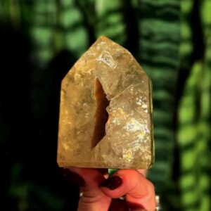 Citrine crystal tower w/ rainbows  - for manifesting prosperity and abundance of ALL kinds - Natural Citrine from Brazil