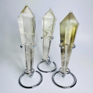 Gem Grade Citrine Scepter with stand, Genuine Citrine Wand, Citrine Point