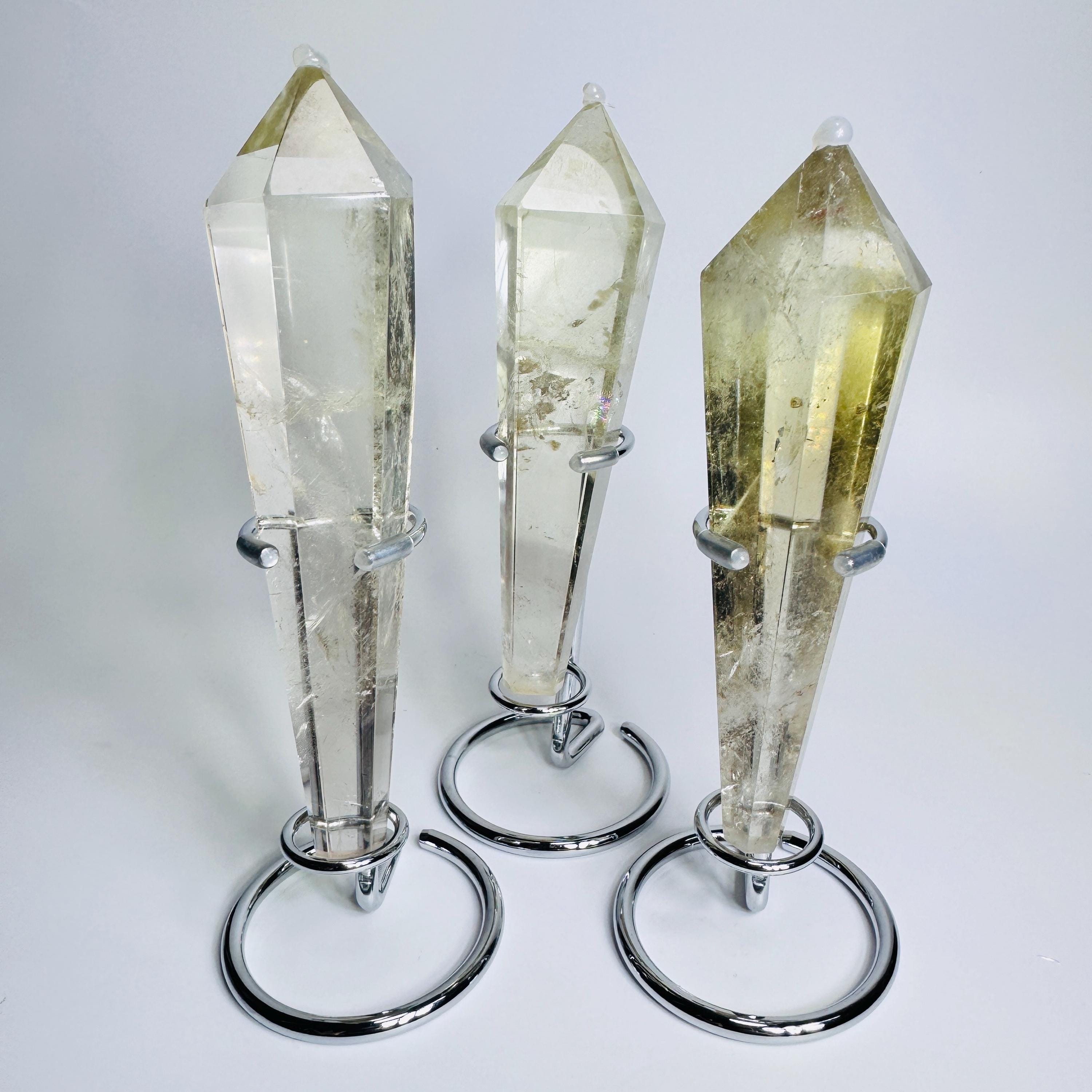 Gem Grade Citrine Scepter With Stand, Genuine Citrine Wand, Citrine Point