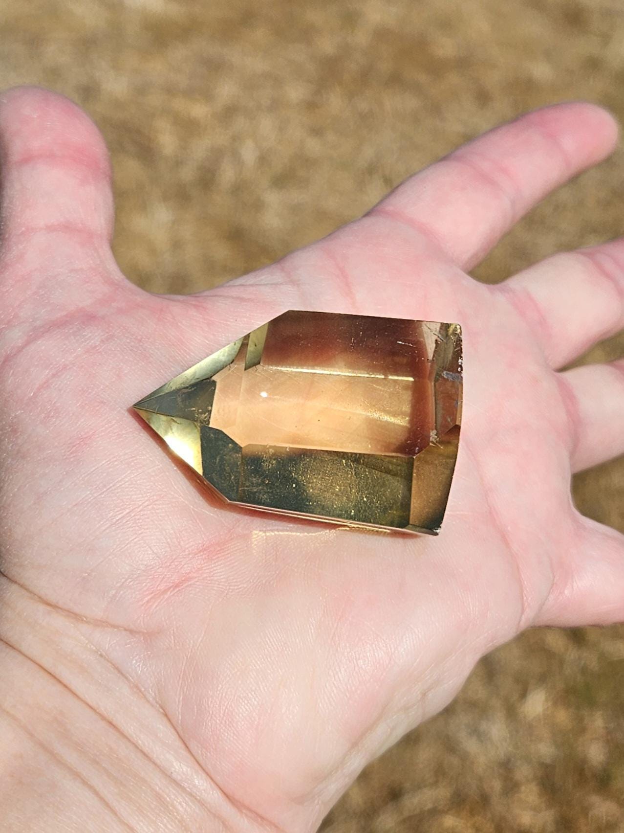 Natural Citrine Crystal ~ Crystal Wand ~ 1.8" X 0.9" X 1.3 " ~ 54 Grams Natural Citrine Crystal ~ Crystal Wand ~ 1.8" X 0.9" X 1.3 " ~ 54 Grams