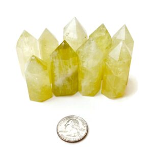 Natural Citrine Crystal Point Tower: Faceted Gemstone (40-70mm)