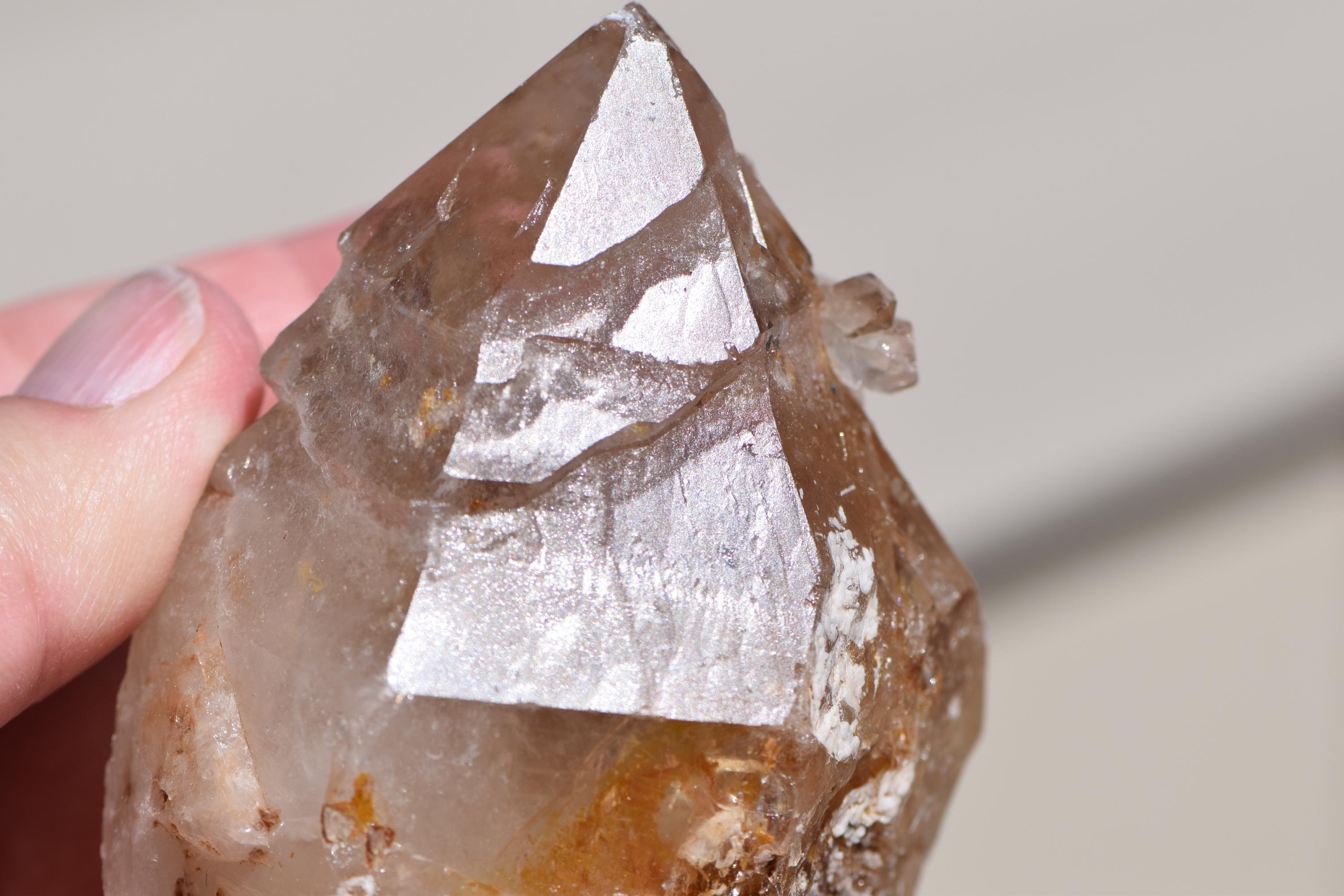 Natural Pagoda Citrine Point Rainbow