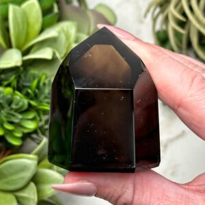 Citrine Point | 105g | - #5 (polished Yellow Crystal Tower, Solar Plexus Chakra, Healing Stone, Confidence)