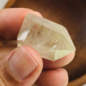 Rutilated Citrine Crystal Point: Natural Quartz Gemstone Tower (8.98g)