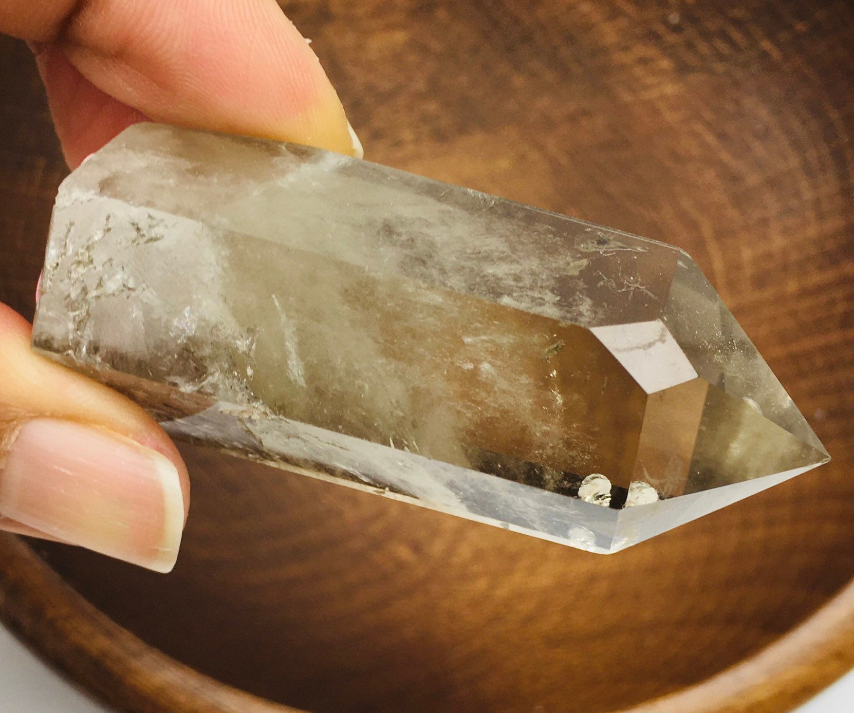 Smoky Citrine Crystal Point: Natural Quartz Tower (50.2g) Smoky Citrine Crystal Point: Natural Quartz Tower (50.2g)