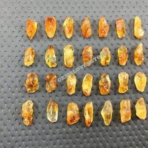 10 Raw Citrine Crystals: Natural Rough Gemstone Pieces (10x20-12x21 Mm) 10 Raw Citrine Crystals: Natural Rough Gemstone Pieces (10x20-12x21 Mm)