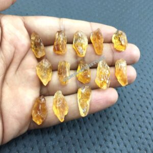 10 Raw Citrine Gems: Natural Uneven Jewelry Making Crystals (8x18-10x20 Mm) 10 Raw Citrine Gems: Natural Uneven Jewelry Making Crystals (8x18-10x20 Mm)