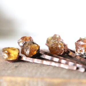 Raw Citrine Bobby Pin - Crystal Hair Jewelry - November Birthstone Raw Citrine Bobby Pin - Crystal Hair Jewelry - November Birthstone