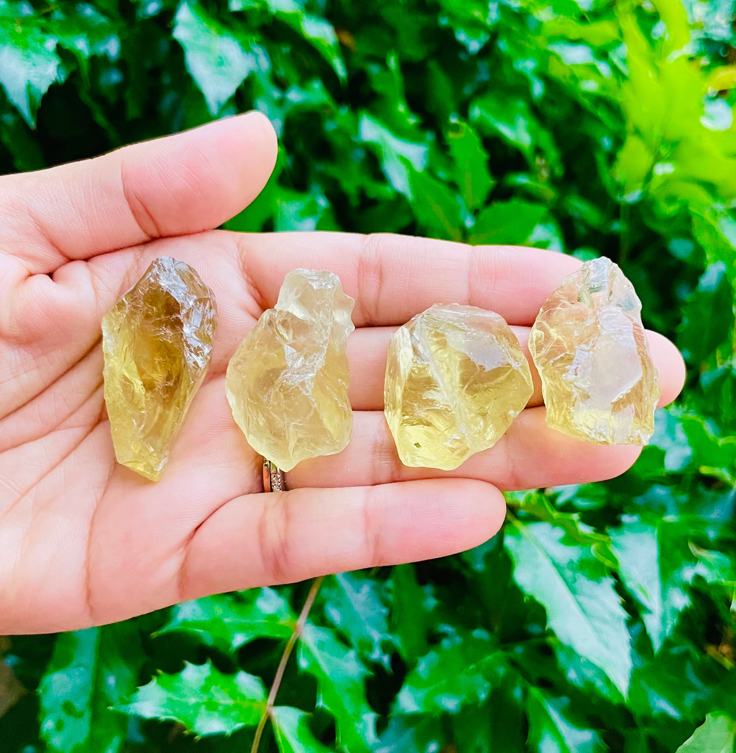 Raw Citrine Crystal: Light Yellow Rough Gemstone (20-50mm)