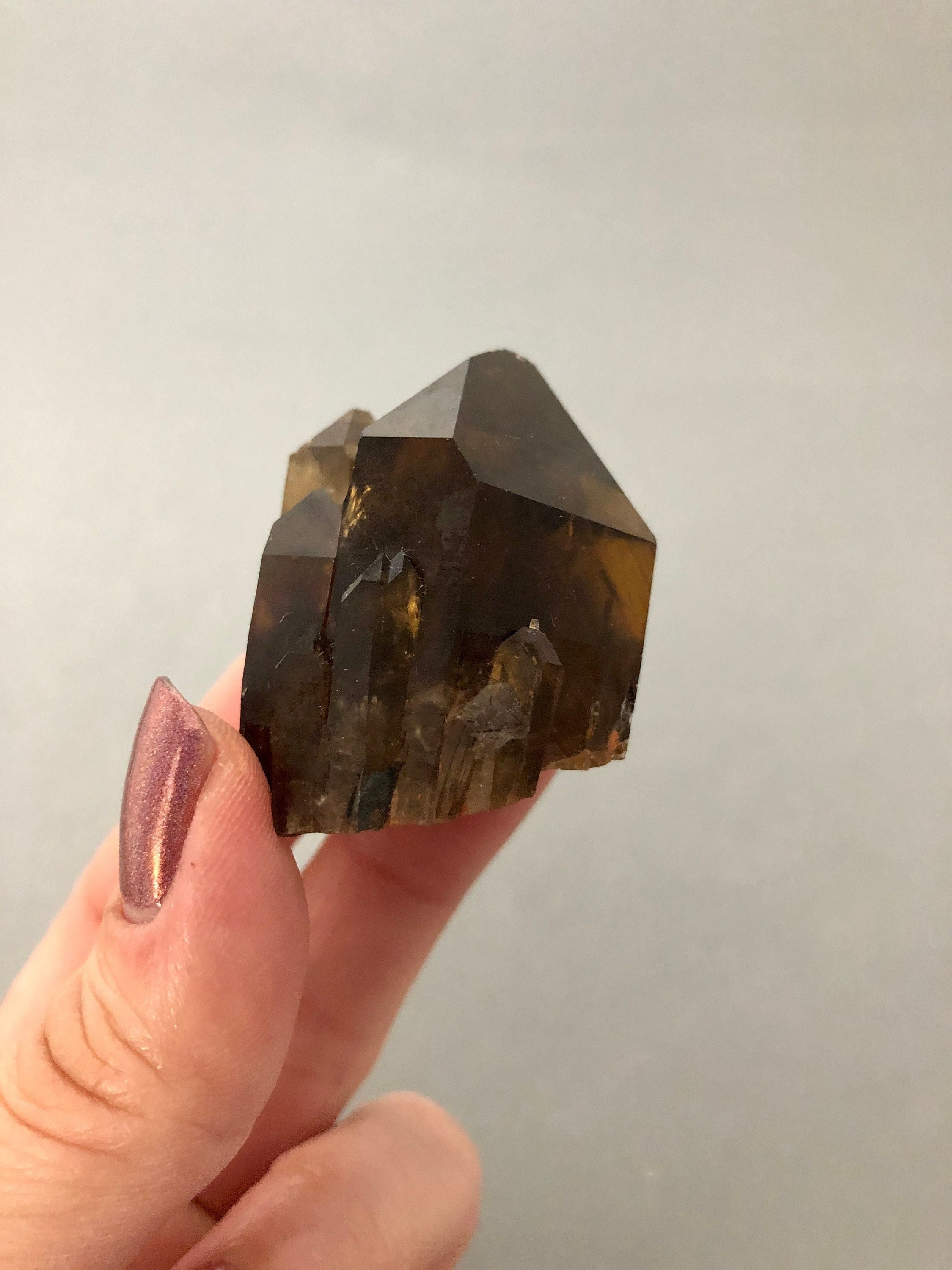 Kundalini Citrine Crystal Cluster (1 3/4" Tall) For Kundalini Activation, Prosperity, Wealth, Self-empowerment, Creativity, Solar Plexus Kundalini Citrine Crystal Cluster (1 3/4" Tall) For Kundalini Activation, Prosperity, Wealth, Self-empowerment, Creativity, Solar Plexus