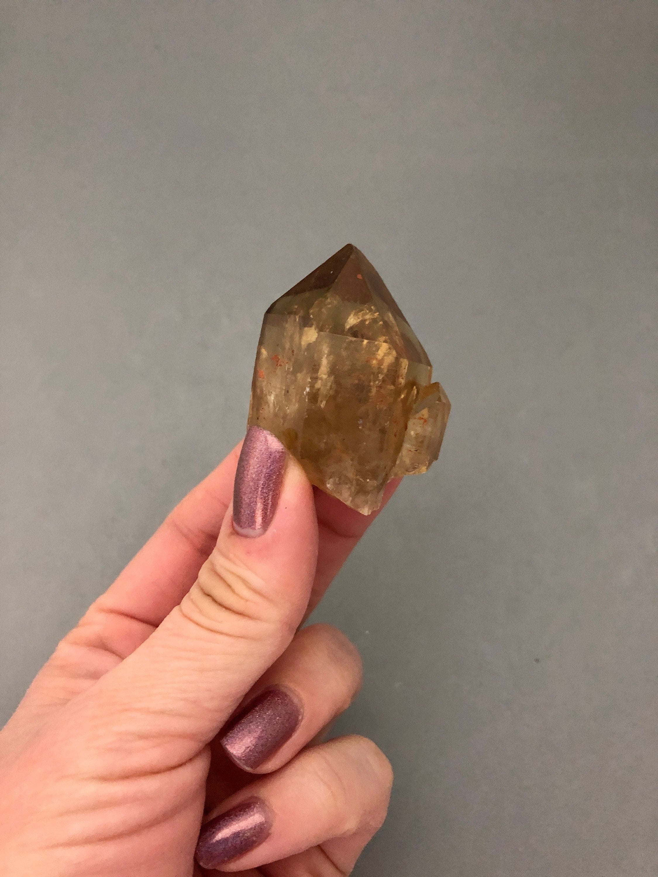 Kundalini Citrine Crystal Cluster (1 7/8" Tall) For Kundalini Activation, Prosperity, Self-empowerment, Creativity, Solar Plexus Chakra