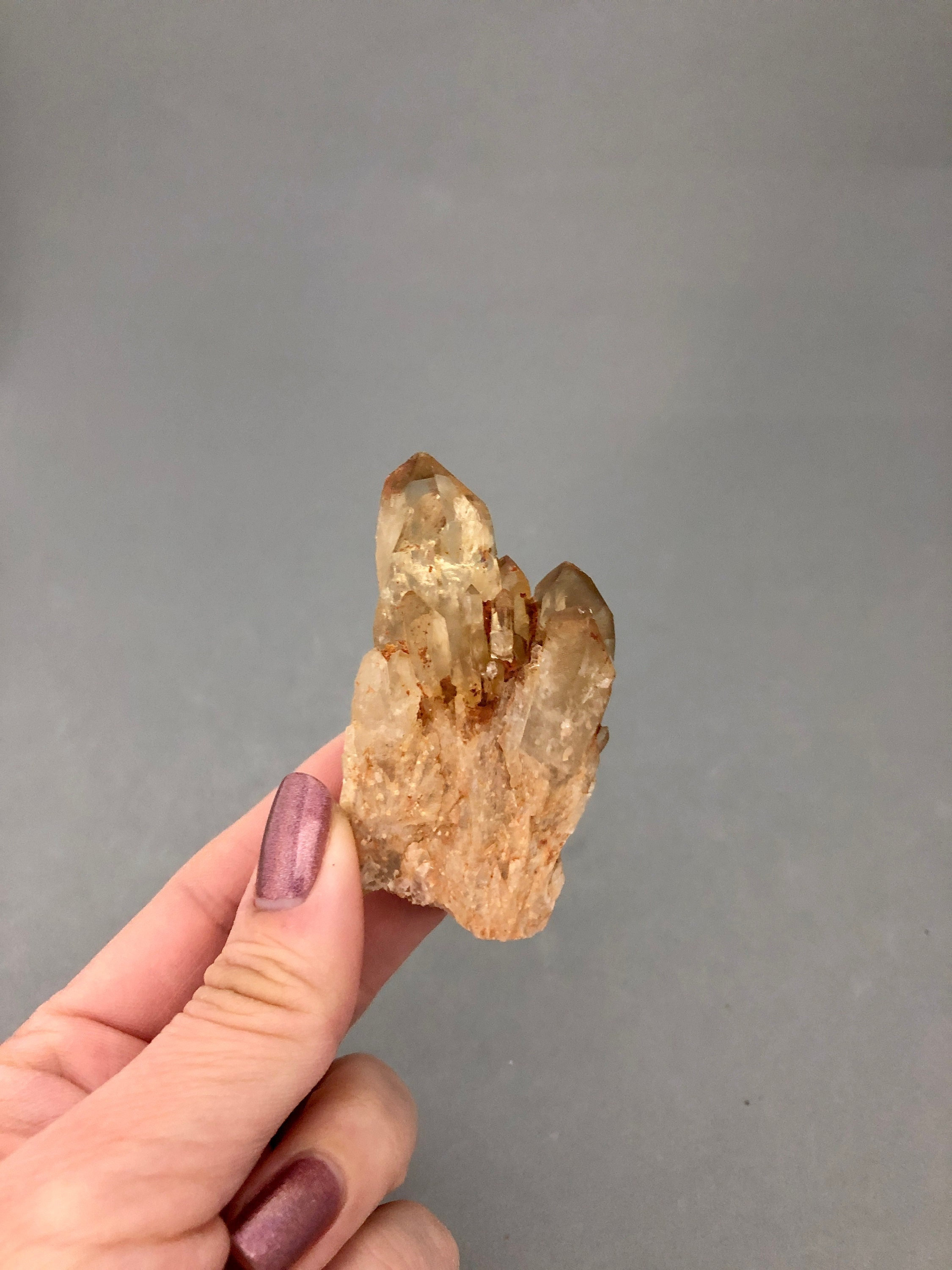 Kundalini Citrine Crystal Cluster (2 1/2" Tall) For Kundalini Activation, Prosperity, Wealth, Self-empowerment, Creativity, Solar Plexus