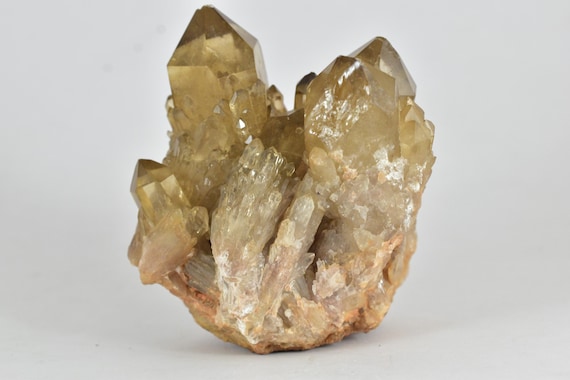 Raw Kundalini Citrine Crystal Cluster, Congo Mineral Specimen Raw Kundalini Citrine Crystal Cluster, Congo Mineral Specimen