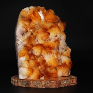 Orange Citrine Quartz Geode Cluster: Healing Crystal Home Decor, Brazil (125mm/5in, 1.4kg/3lb) Orange Citrine Quartz Geode Cluster: Healing Crystal Home Decor, Brazil (125mm/5in, 1.4kg/3lb)